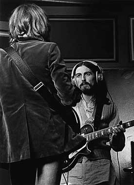 Eric Clapton & George Harrison by Barrie Wentzell