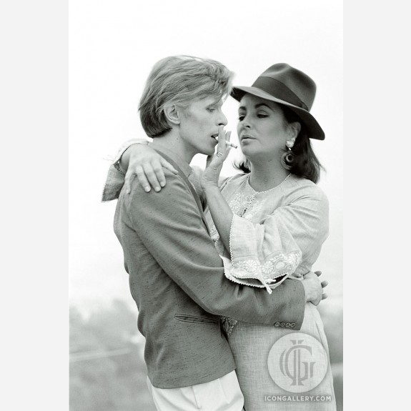 David Bowie with Liz Taylor by Terry O’Neill
