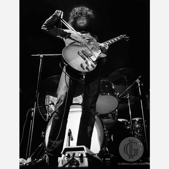 Jimmy Page of Led Zeppelin by Barrie Wentzell