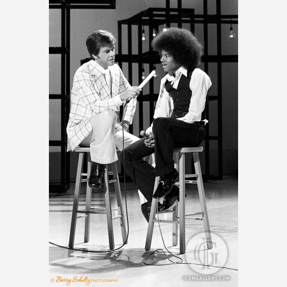 Michael Jackson with Dick Clark by Barry Schultz