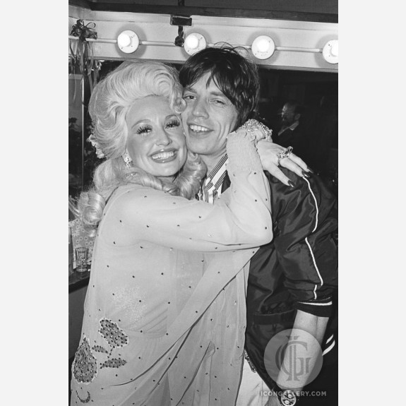 Mick Jagger & Dolly Parton by Allan Tannenbaum