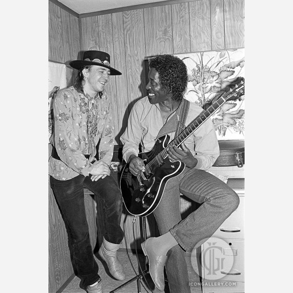 Stevie Ray Vaughan & Buddy Guy by Ebet Roberts