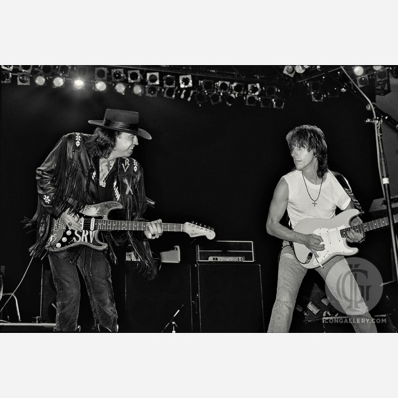Stevie Ray Vaughan & Jeff Beck by Ken Settle