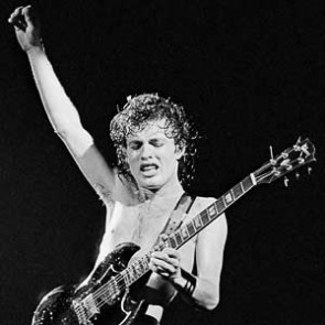 Angus Young of AC/DC by Steve Emberton