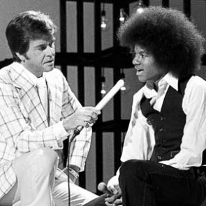 Michael Jackson with Dick Clark by Barry Schultz