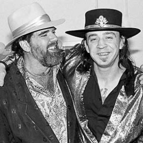 Stevie Ray Vaughan with Lonnie Mack by Ebet Roberts