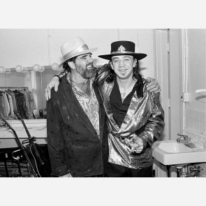Stevie Ray Vaughan with Lonnie Mack by Ebet Roberts